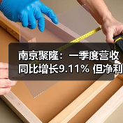 南京聚隆:一季度营收同比增长9.11% 但净利...(图1) 南京聚隆:一季度营收同比增长9.11% 但净利...(图1)