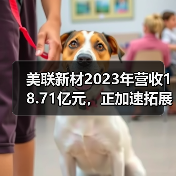 美联新材2023年营收18.71亿元,正加速拓展多业务板块(图1) 美联新材2023年营收18.71亿元,正加速拓展多业务板块(图1)